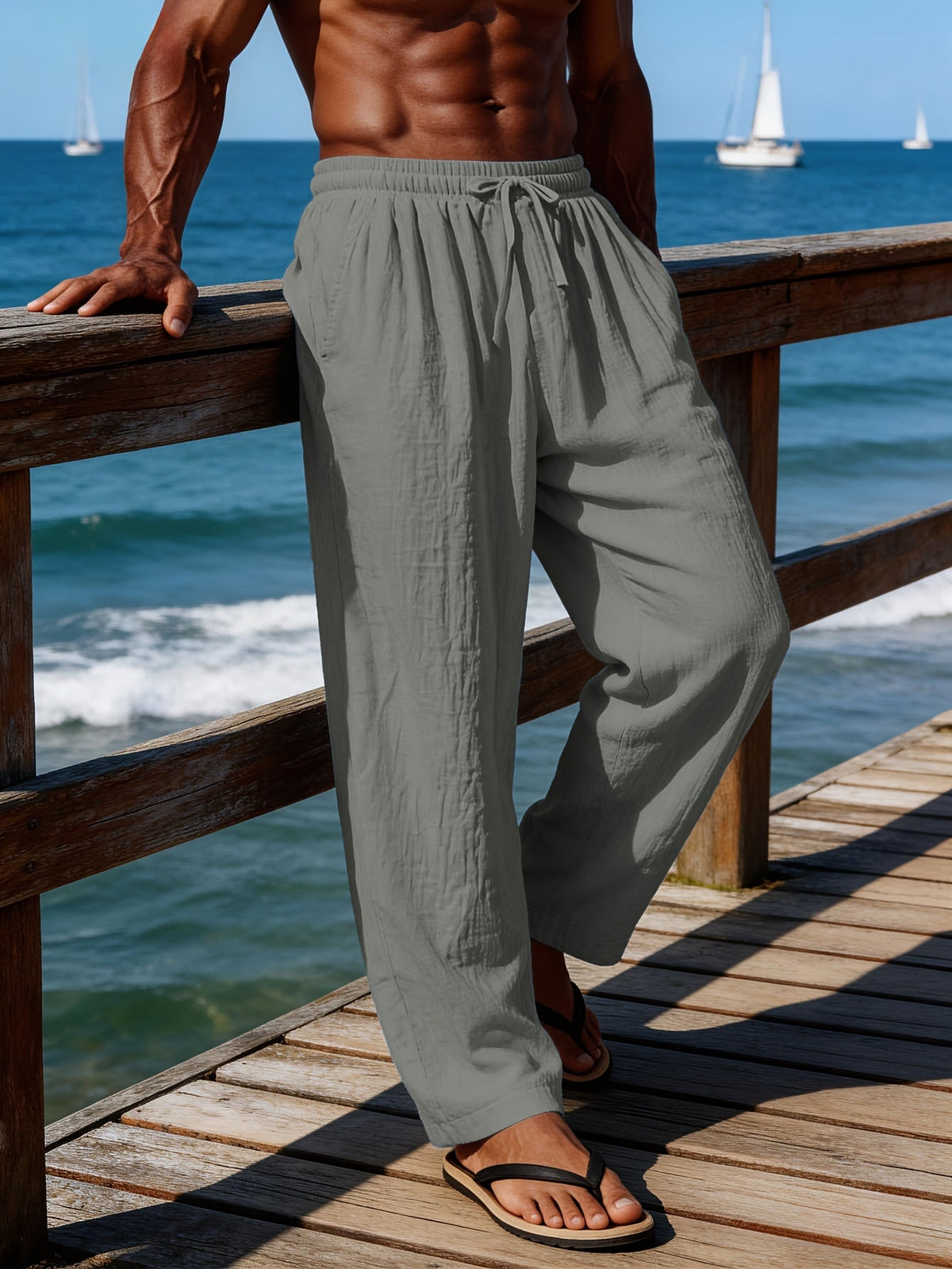 Lambourn Linen Drawcord Trousers