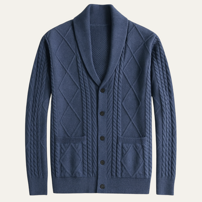 Mayfield – Zopfstrick-Cardigan mit Schalkragen