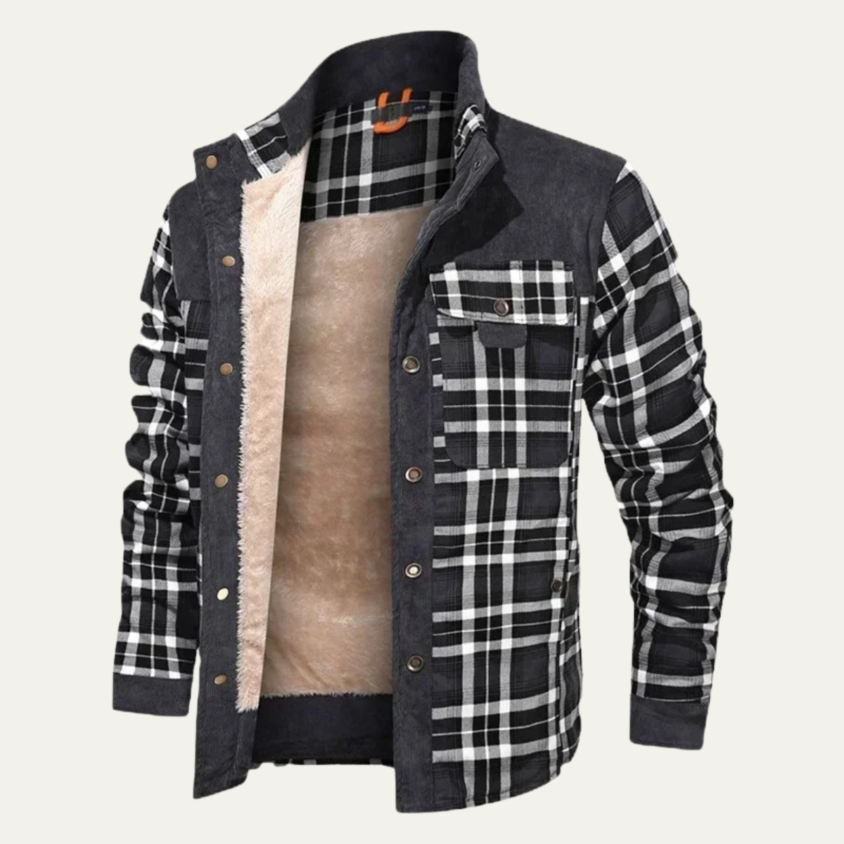 Grafton – Sovracamicia a quadri foderata sherpa