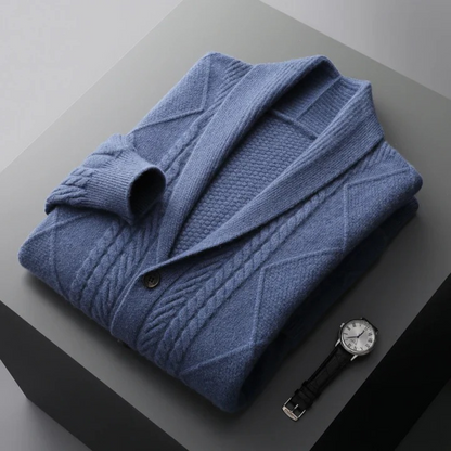 Mayfield – Zopfstrick-Cardigan mit Schalkragen