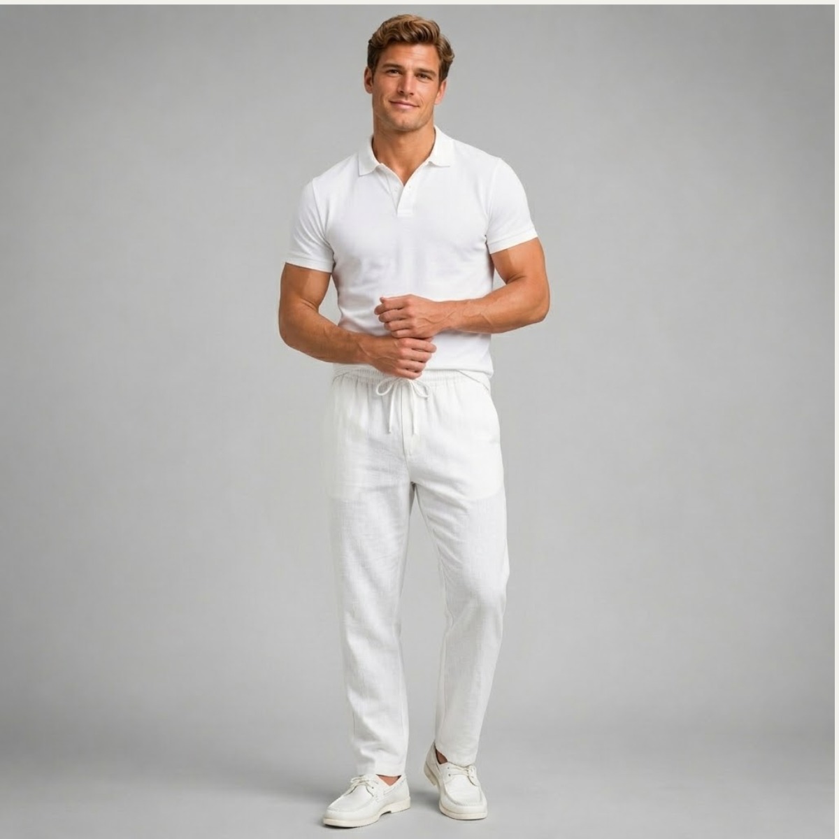 Marlow Linen Straight Leg Trousers