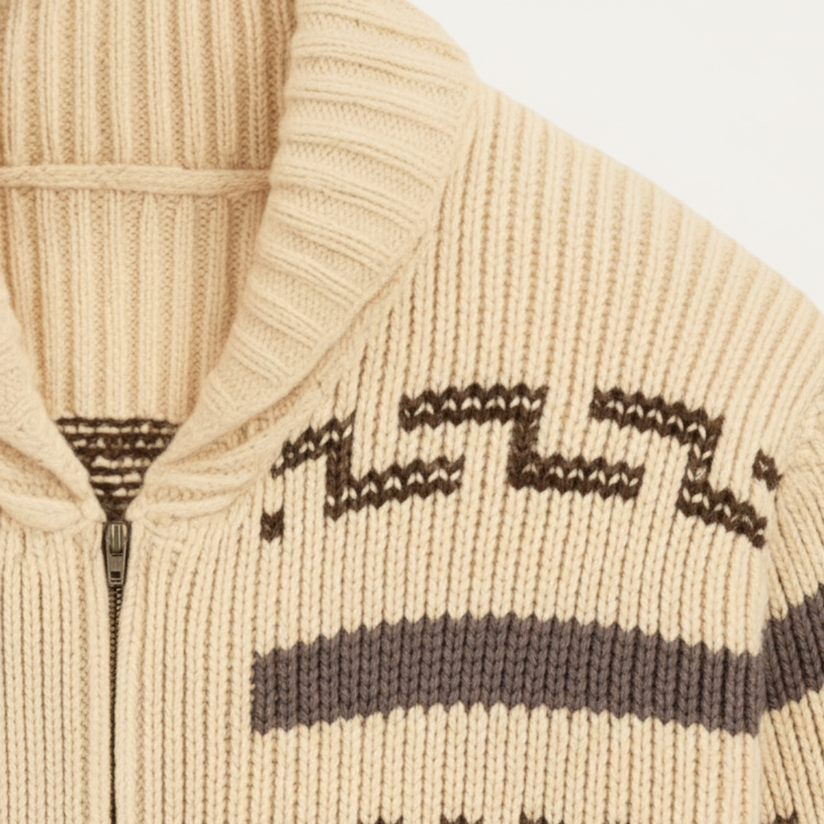 Pemberton – Gemusterter Cardigan mit Schalkragen