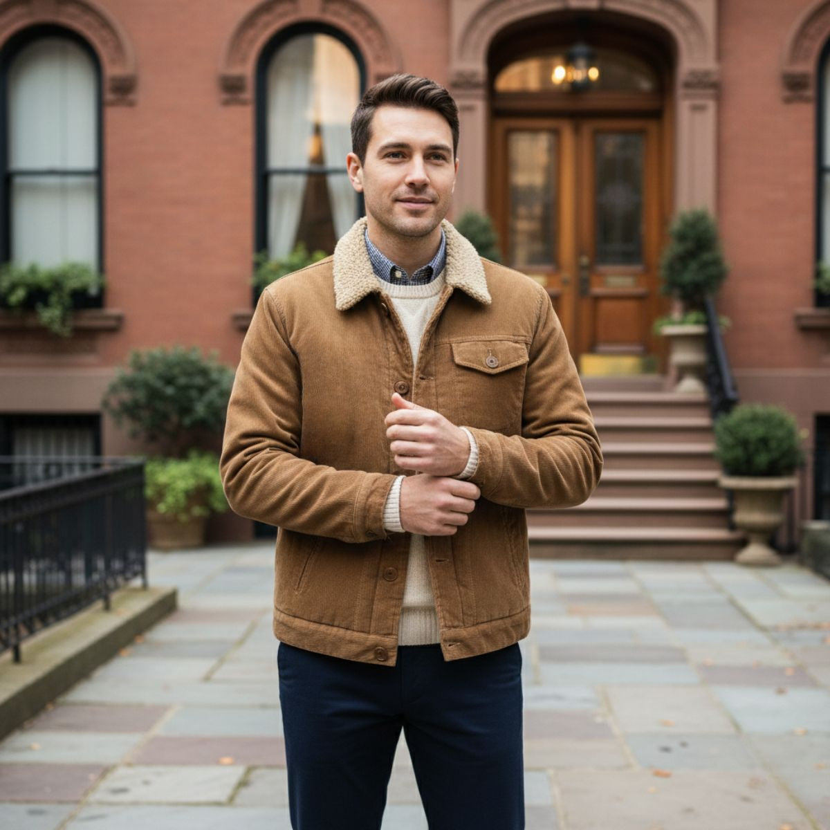 Farrow – Cordjacke mit Sherpa-Futter