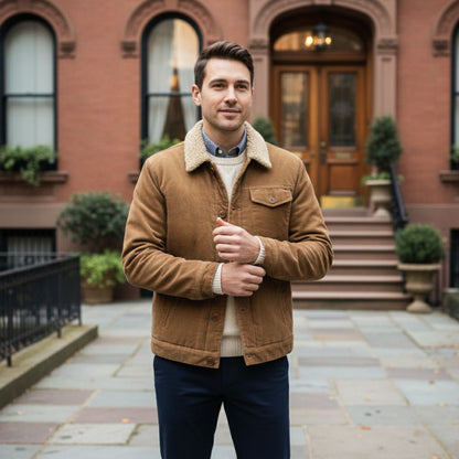 Farrow – Cordjacke mit Sherpa-Futter