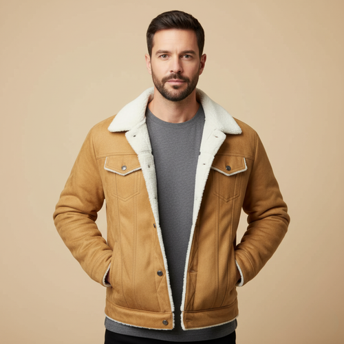 Hartley – Giacca trucker foderata sherpa