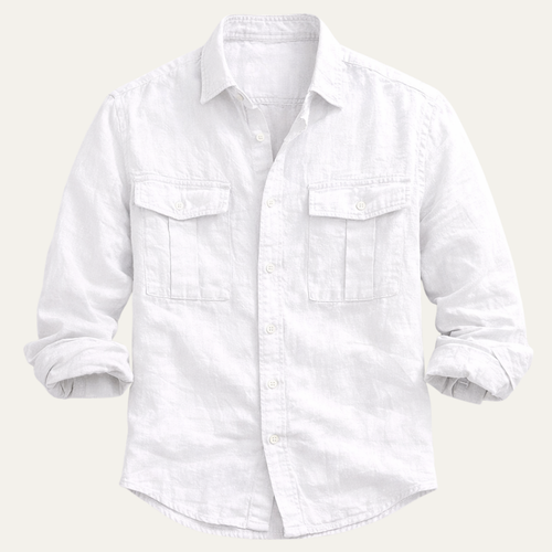 Brenmore White Linen Shirt