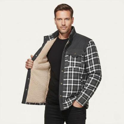 Grafton – Sovracamicia a quadri foderata sherpa