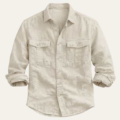 Brenmore White Linen Shirt