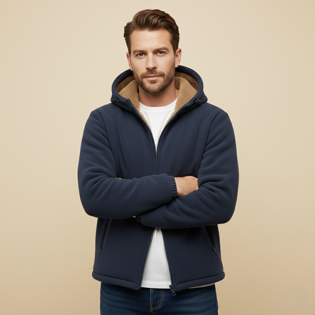 Felton – Giacca con cappuccio foderata in pile