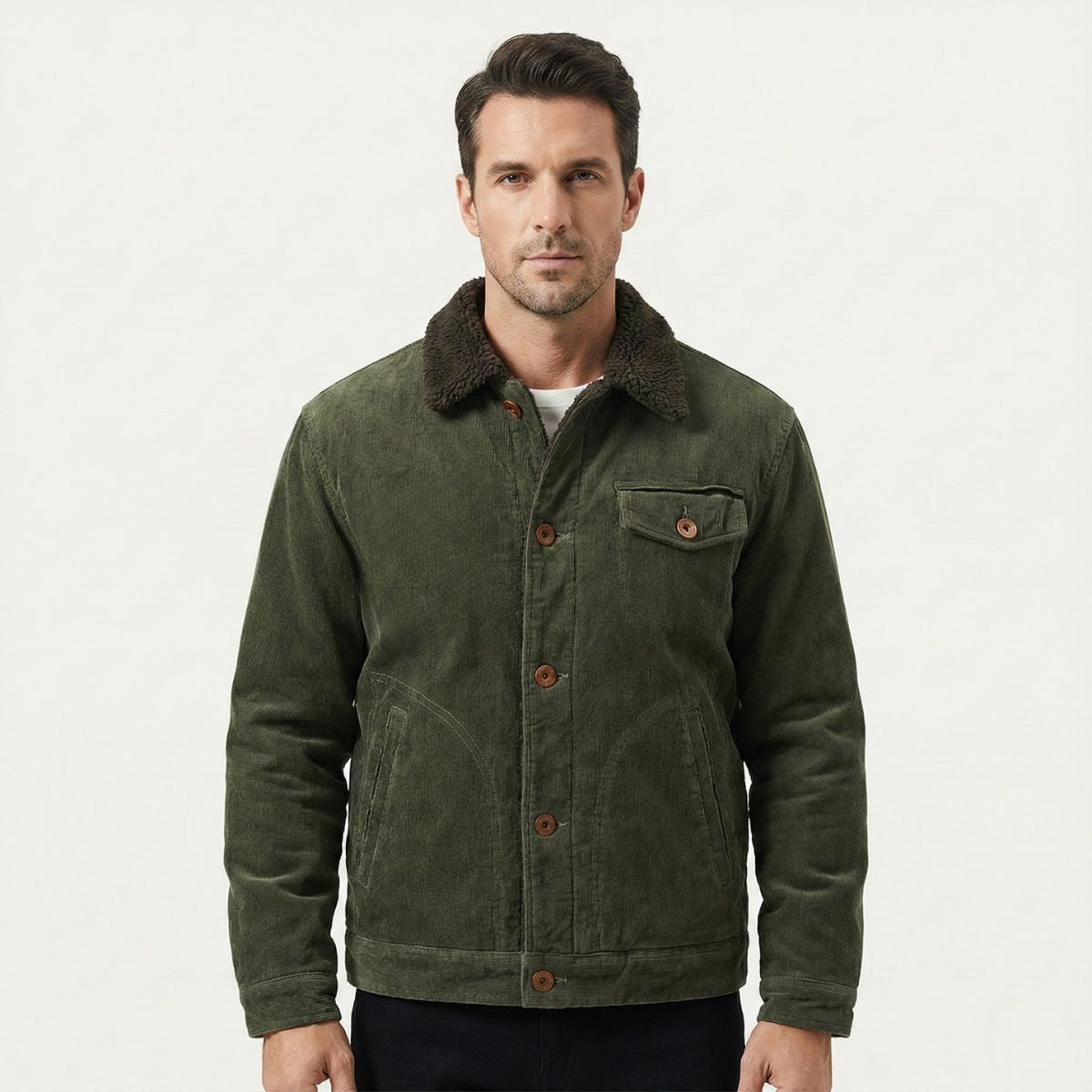 Farrow – Cordjacke mit Sherpa-Futter