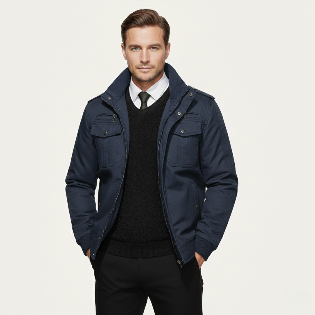 Heston – Geacă militară căptușită cu fleece