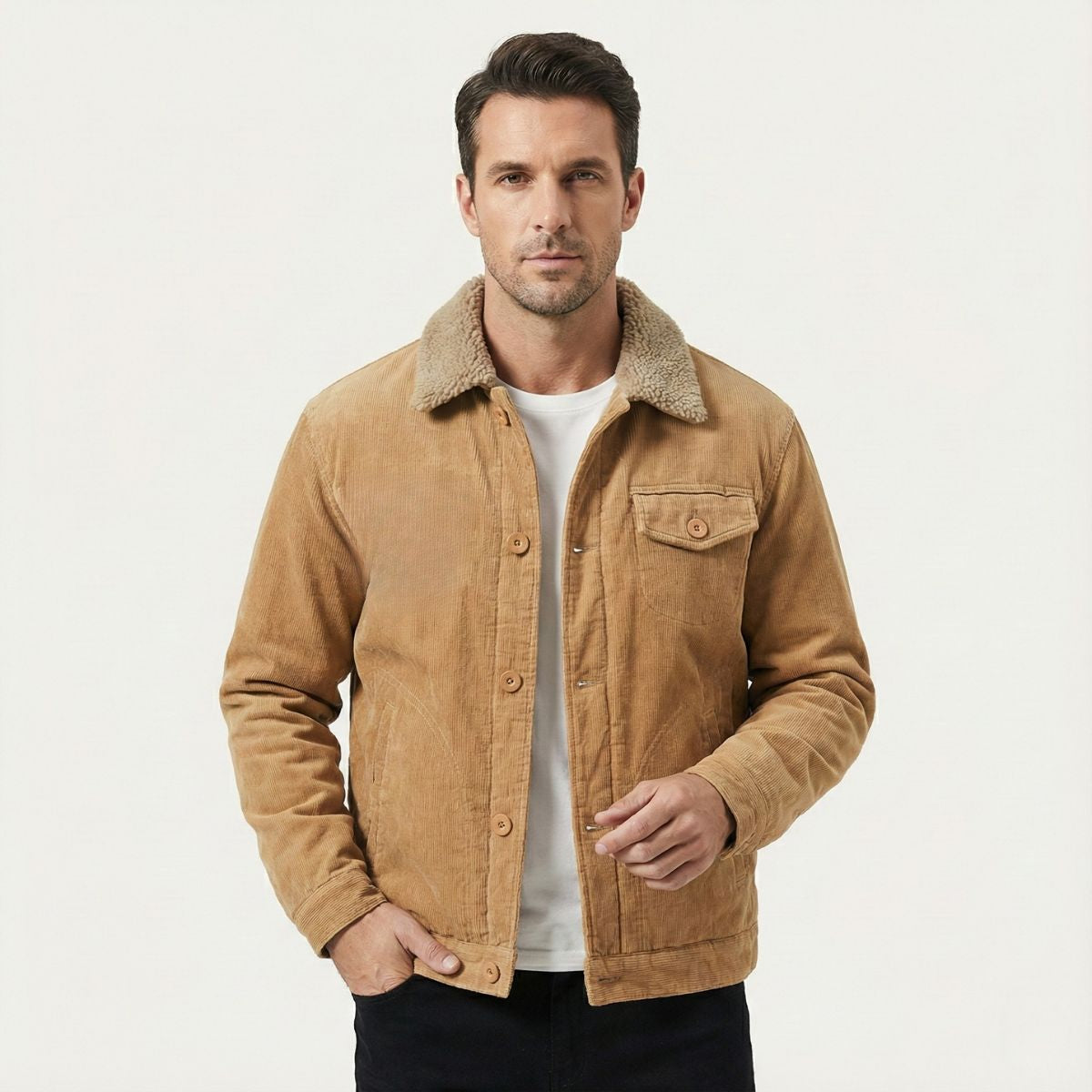 Farrow – Cordjacke mit Sherpa-Futter