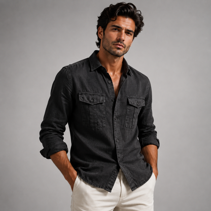 Brenmore White Linen Shirt