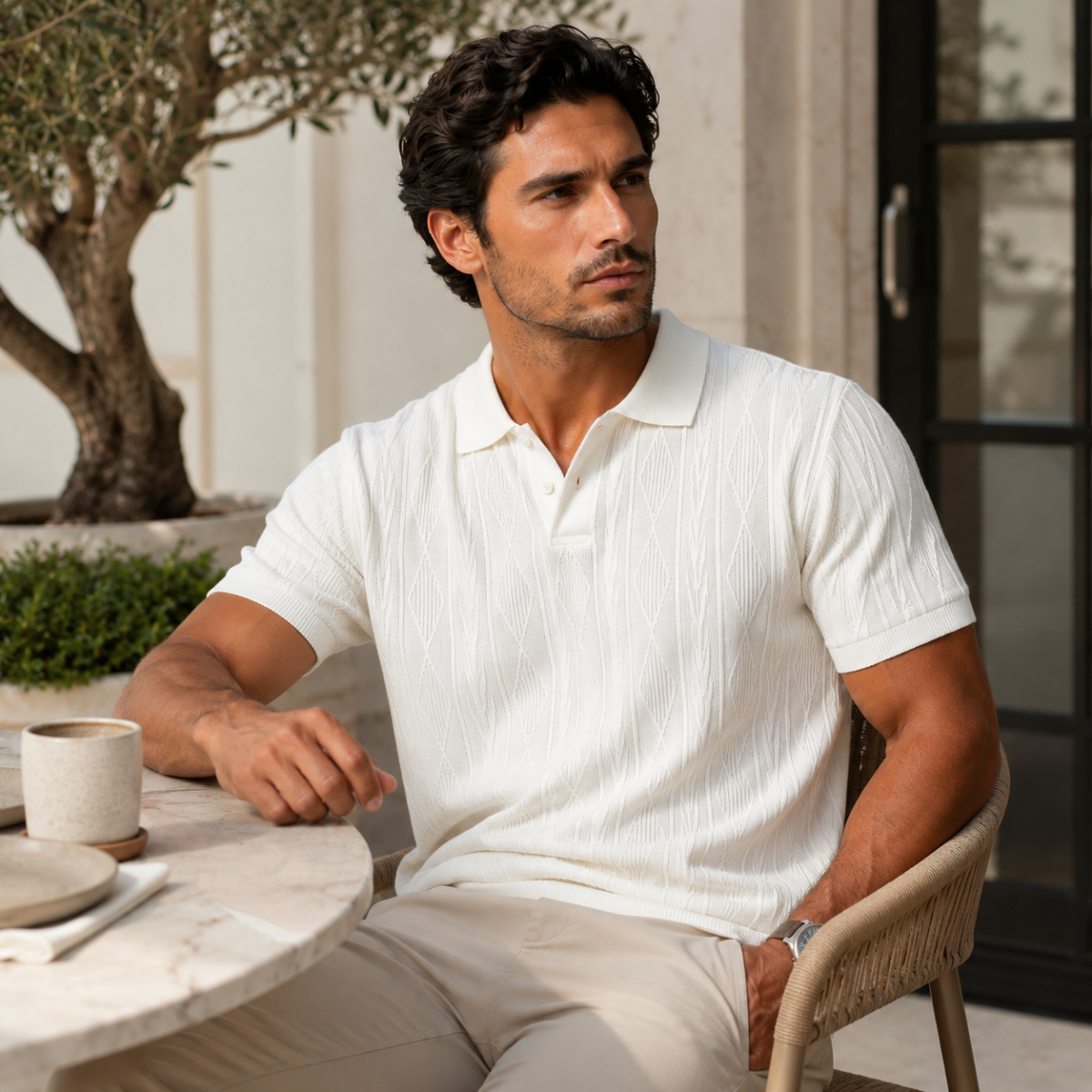 Corvin Textured Polo