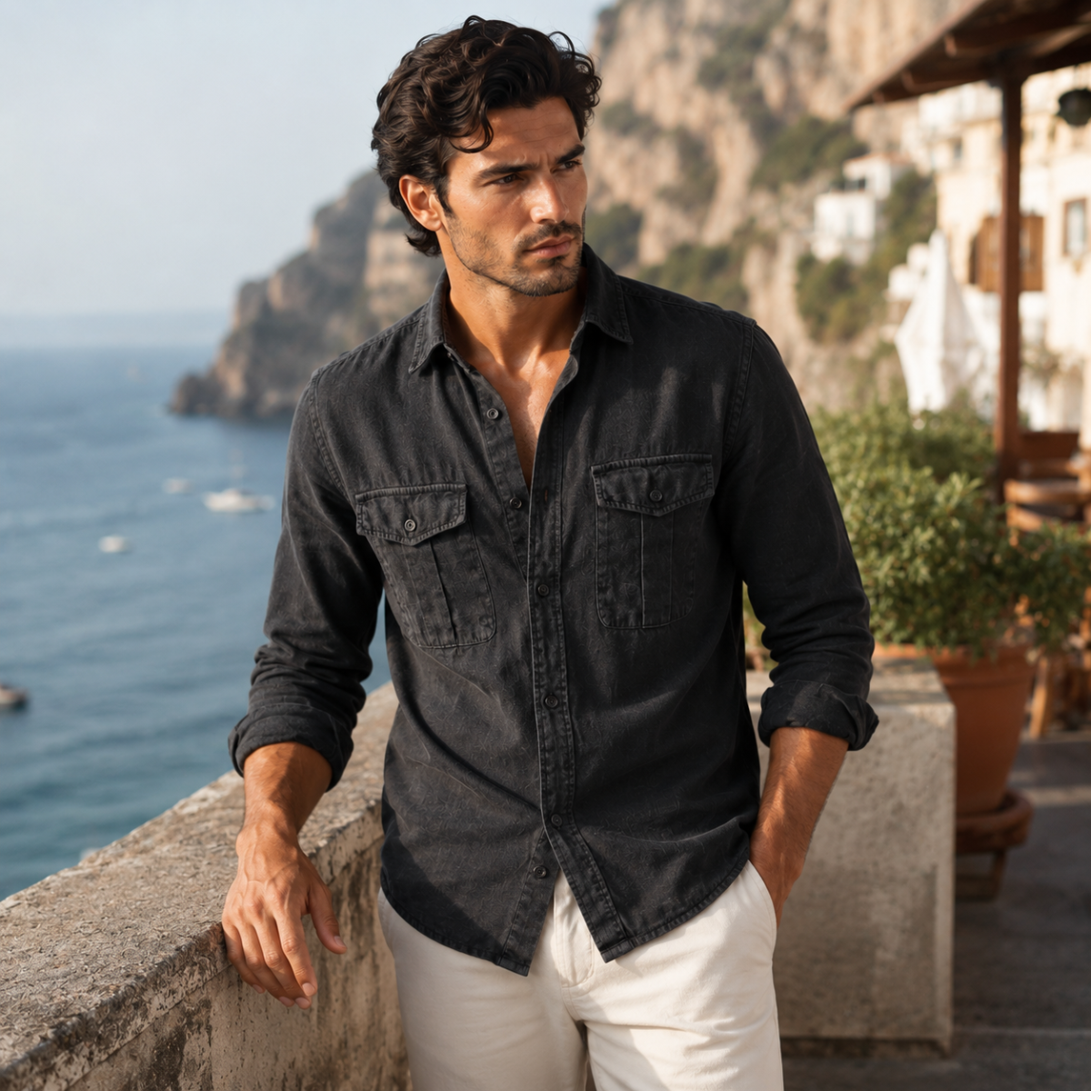 Brenmore White Linen Shirt