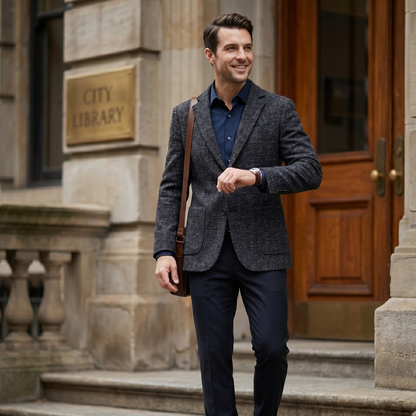 Alderley – Karierter taillierter Blazer