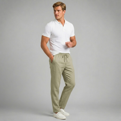 Marlow Linen Straight Leg Trousers