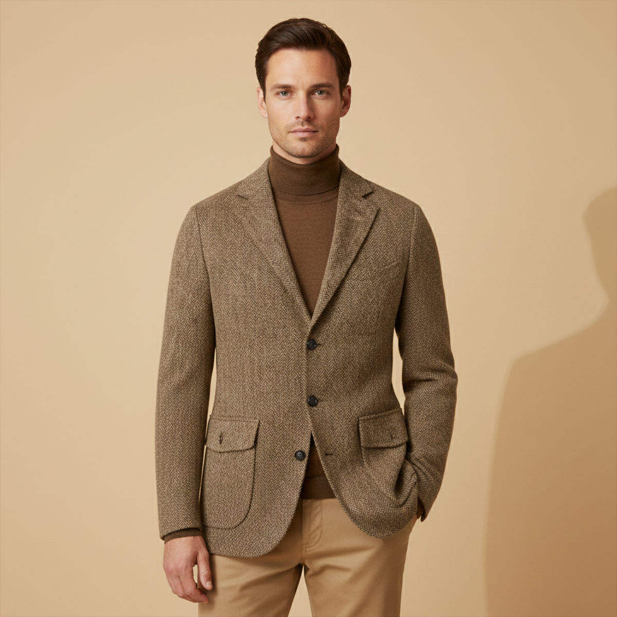 Arden – Tweed-Sakko mit Fischgratmuster