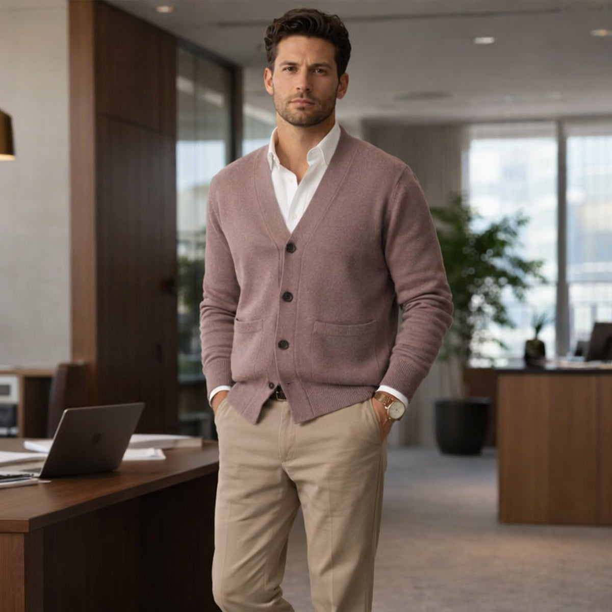Oakham – Cardigan con scollo a V