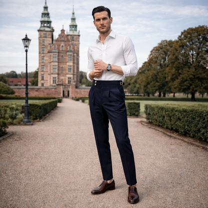 Sherwood – Pantalón de tiro alto con pinzas
