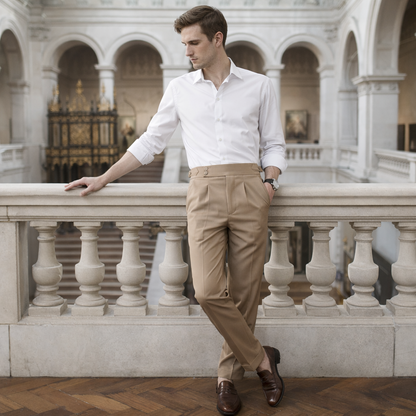 Sherwood – Pantalón de tiro alto con pinzas