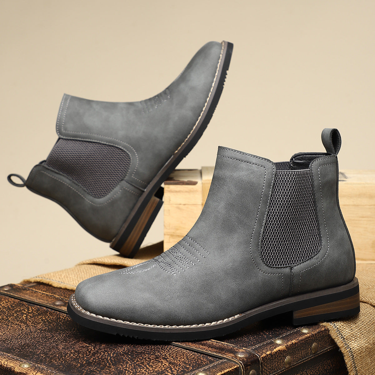 Girton Leather Ankle Boots