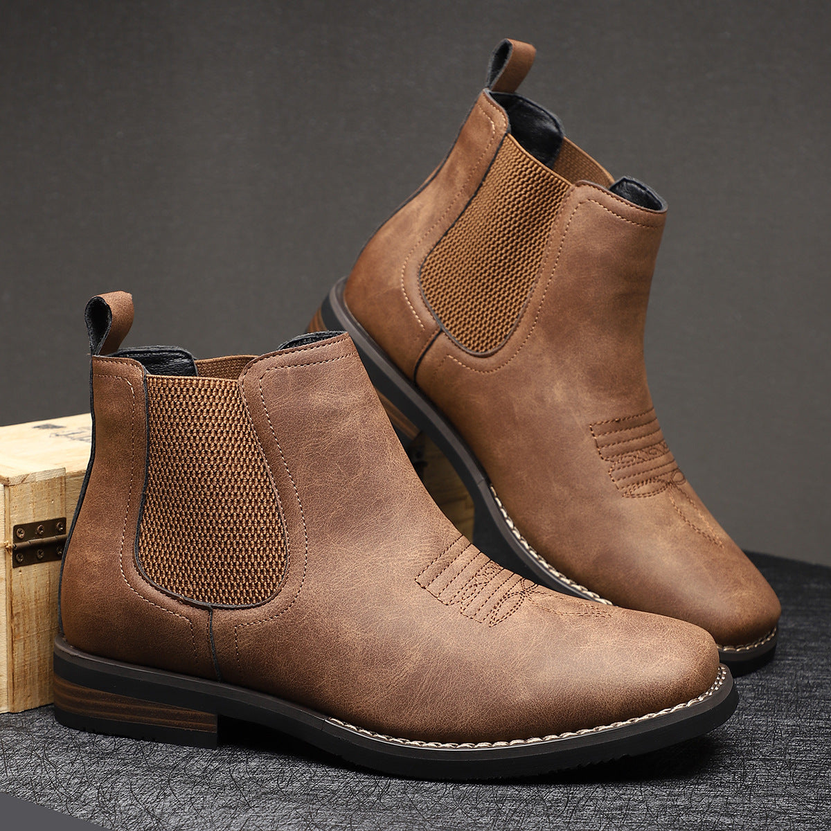 Girton Leather Ankle Boots