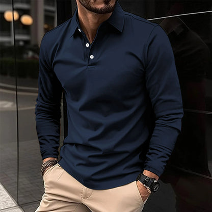 Ellery Long Sleeve Polo