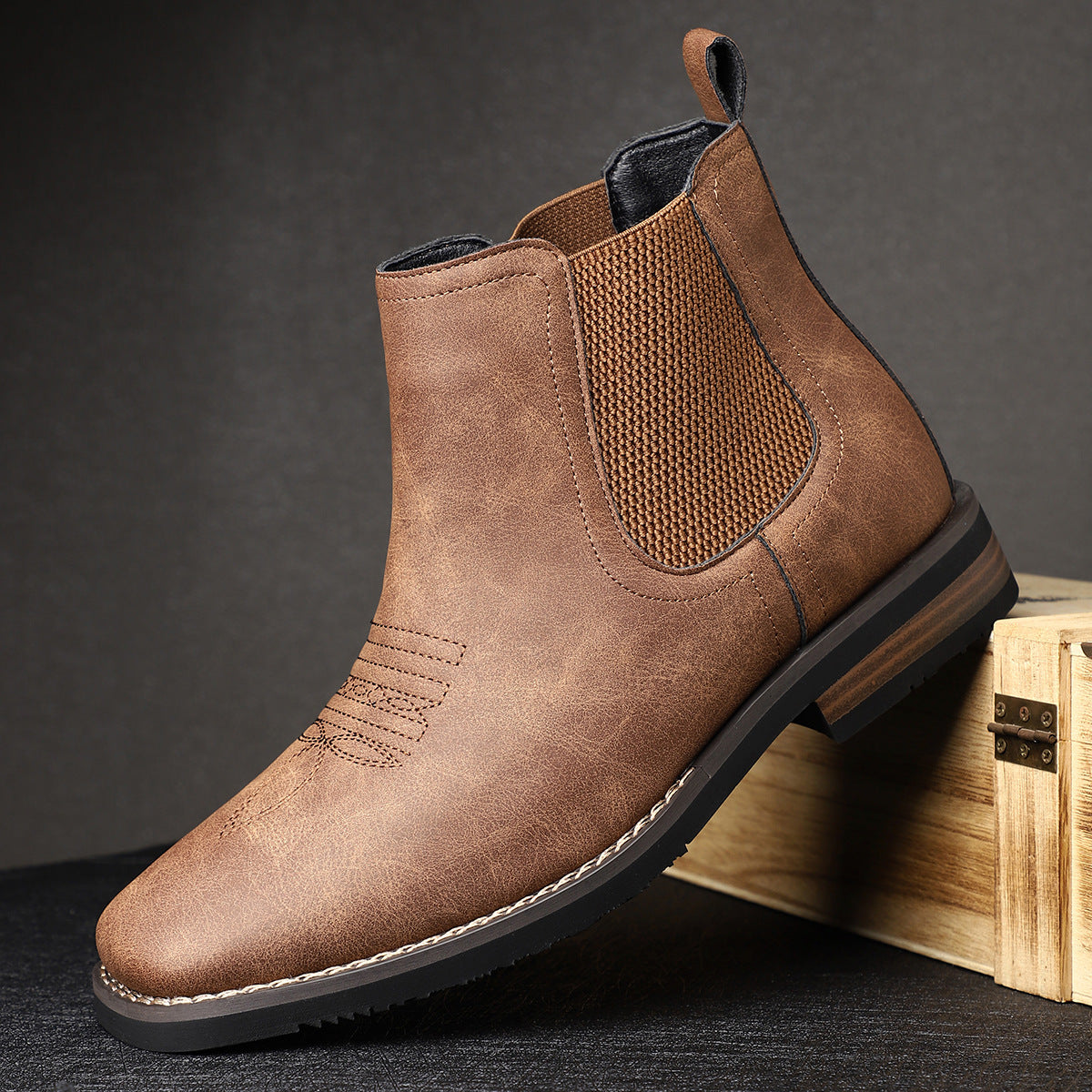 Girton Leather Ankle Boots