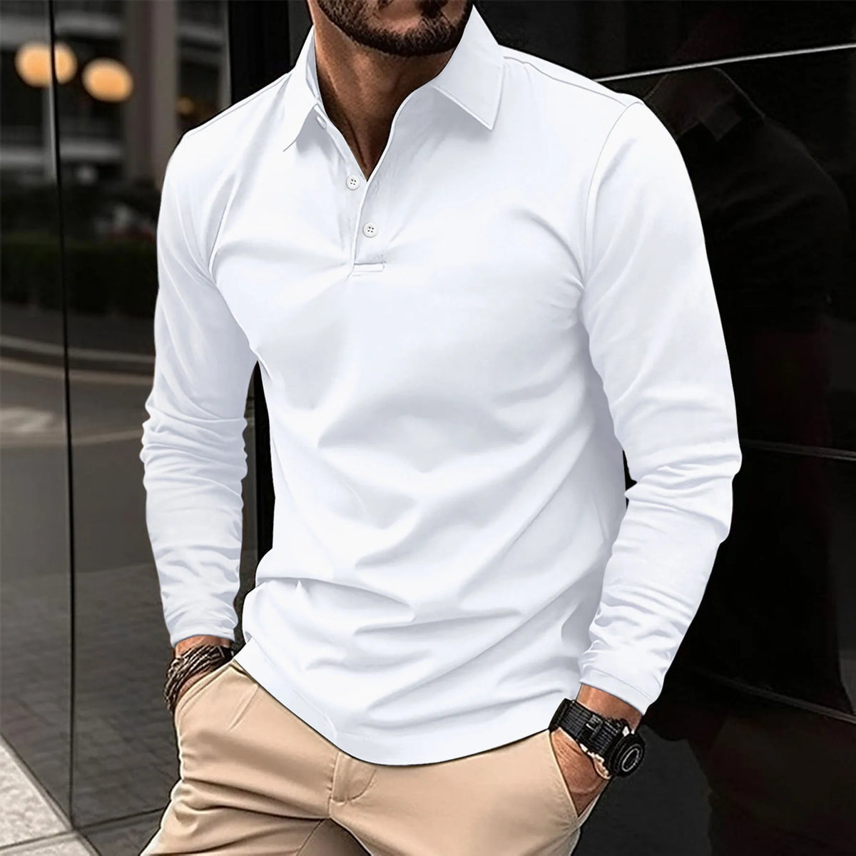 Ellery Long Sleeve Polo