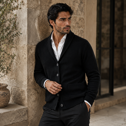 Merrick – Cardigan con collo sciallato