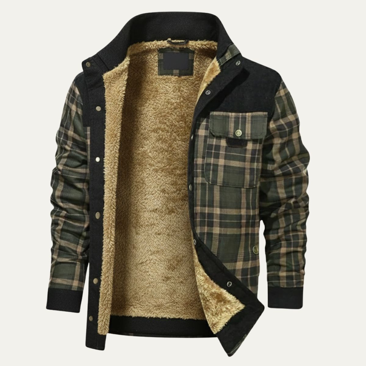 Grafton – Sovracamicia a quadri foderata sherpa