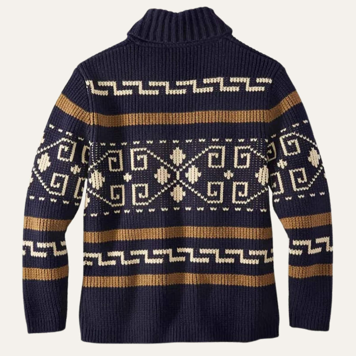 Pemberton – Gemusterter Cardigan mit Schalkragen