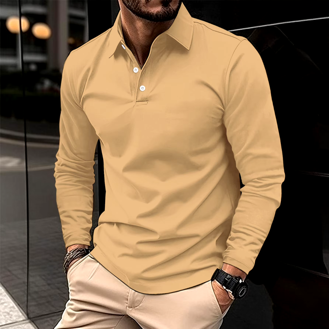 Ellery Long Sleeve Polo