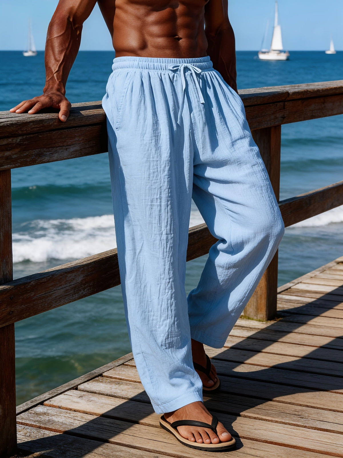 Lambourn Linen Drawcord Trousers