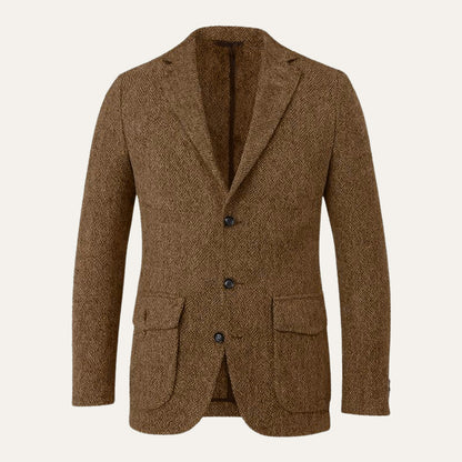 Arden – Tweed-Sakko mit Fischgratmuster