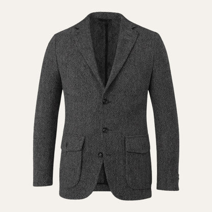 Arden – Tweed-Sakko mit Fischgratmuster