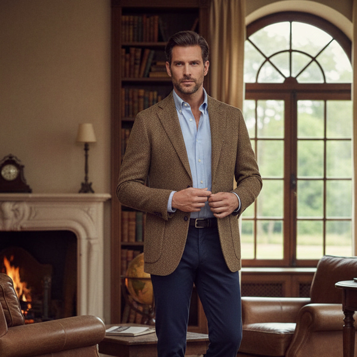 Arden – Tweed-Sakko mit Fischgratmuster
