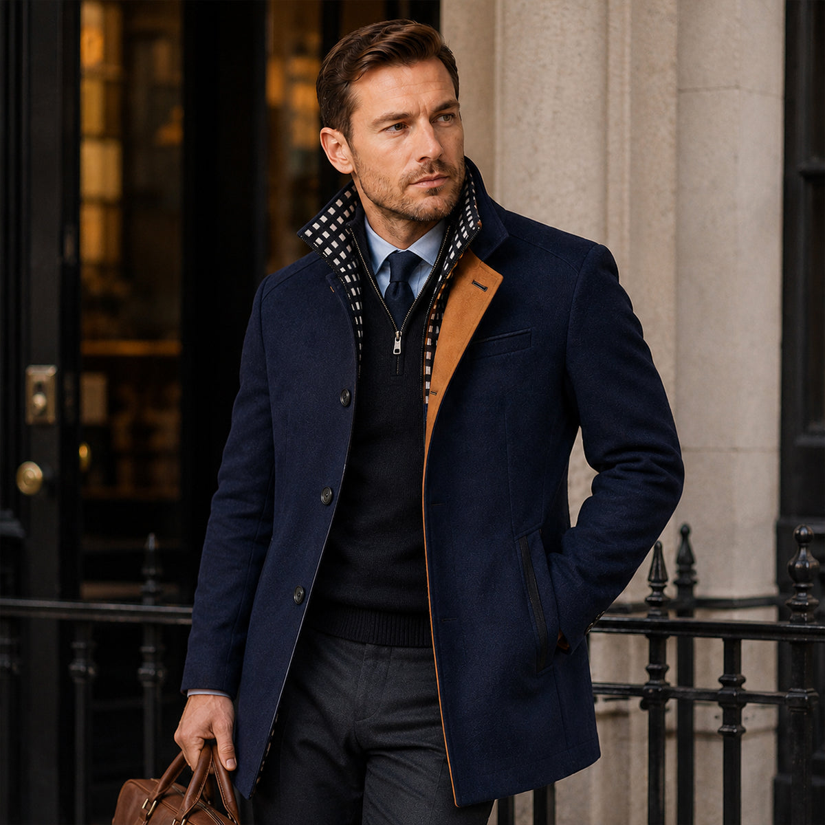 Yardley Wool Blend Trench Coat