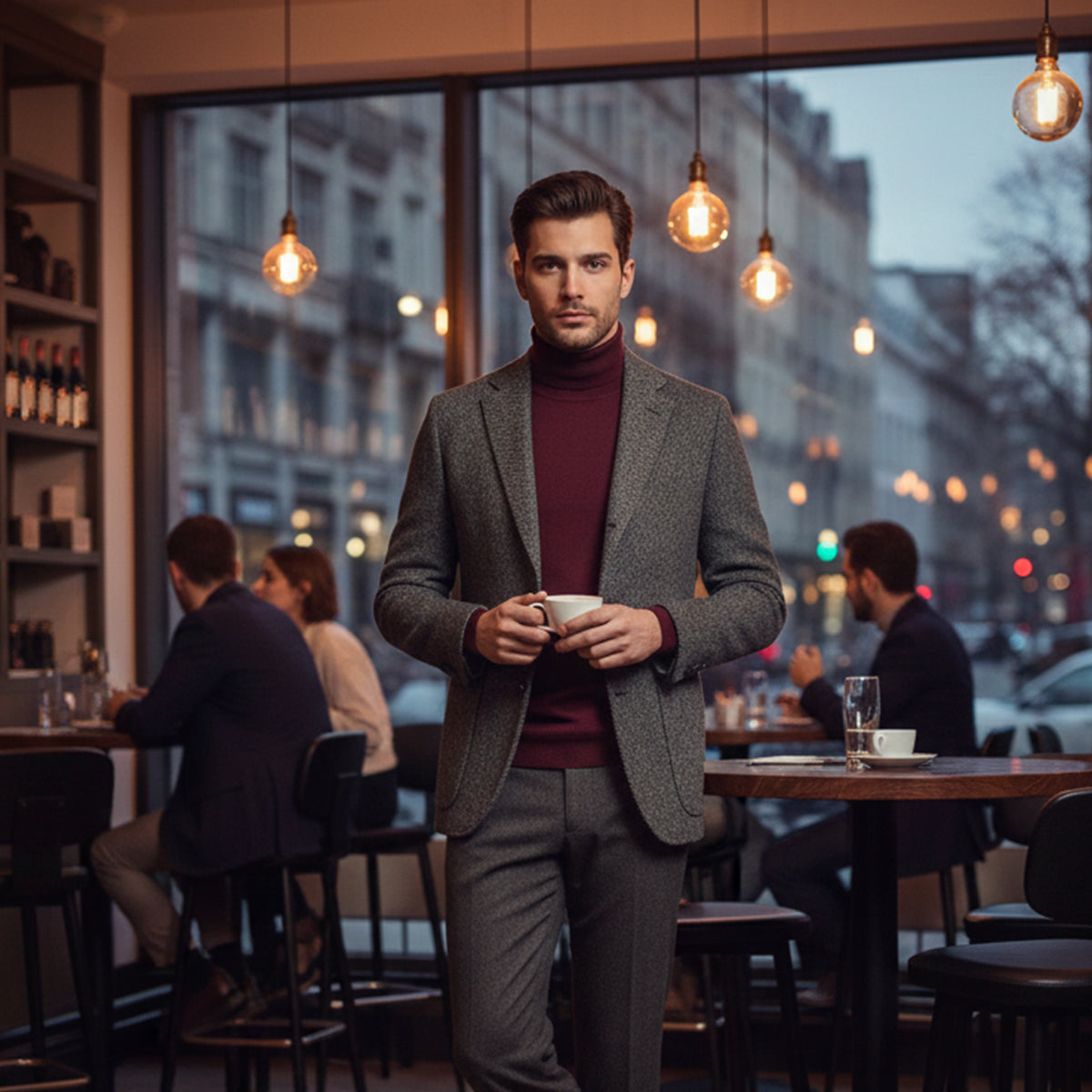 Arden – Tweed-Sakko mit Fischgratmuster