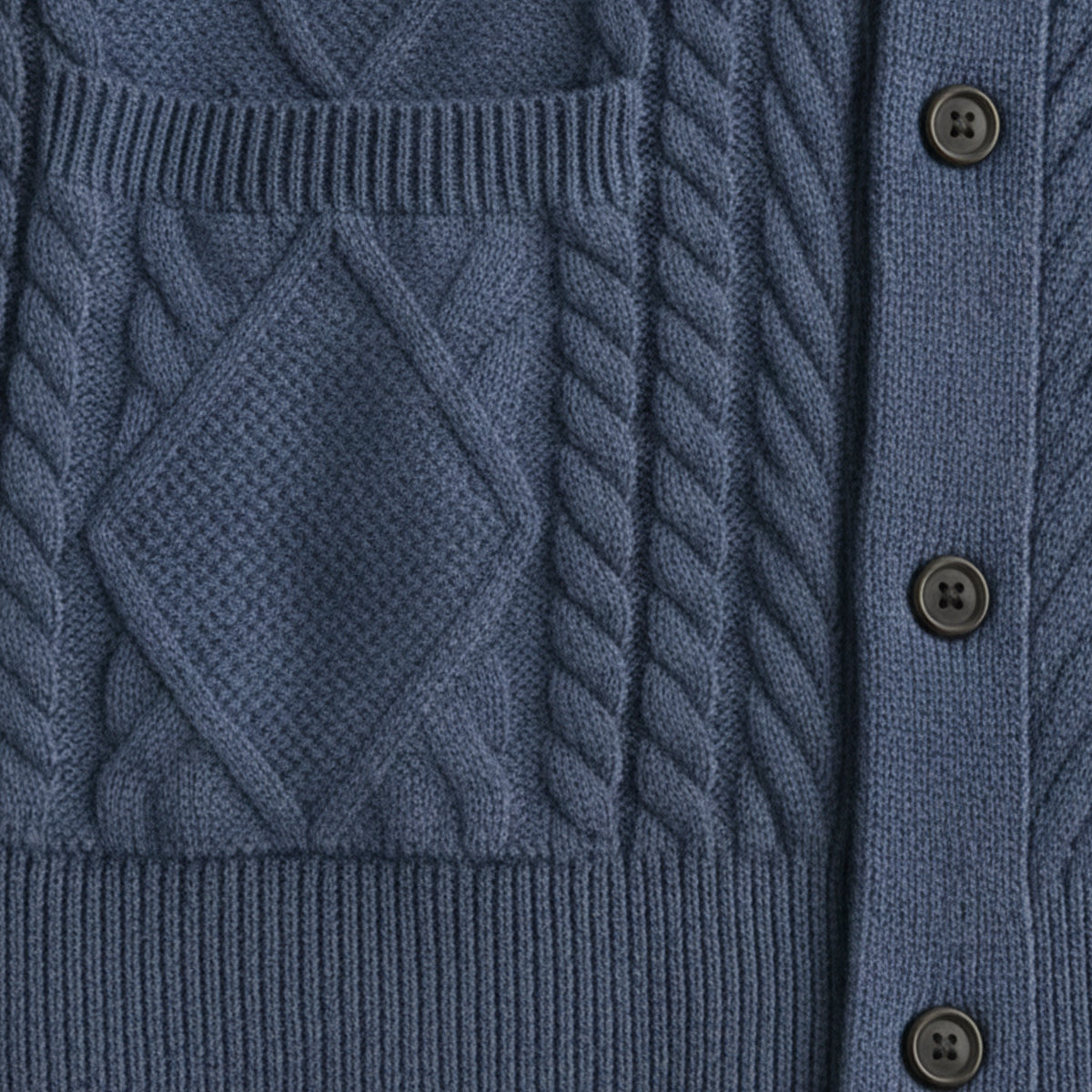 Mayfield – Zopfstrick-Cardigan mit Schalkragen