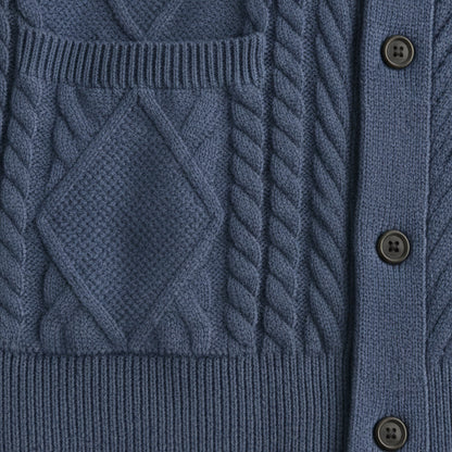 Mayfield – Zopfstrick-Cardigan mit Schalkragen