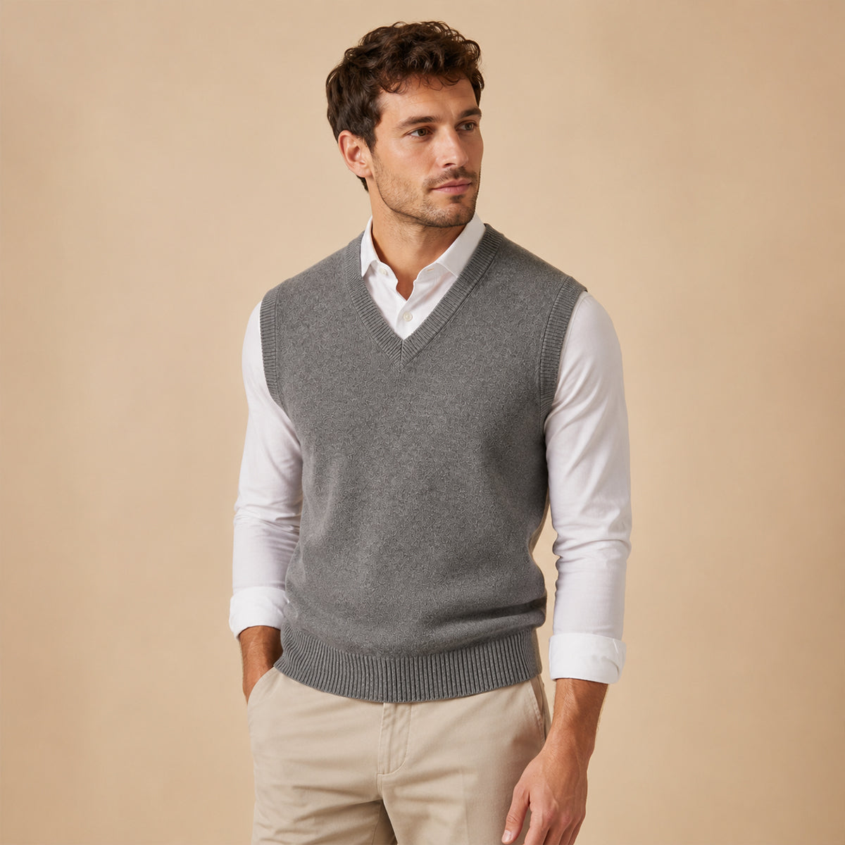 Kenley – Gilet in maglia con scollo a V