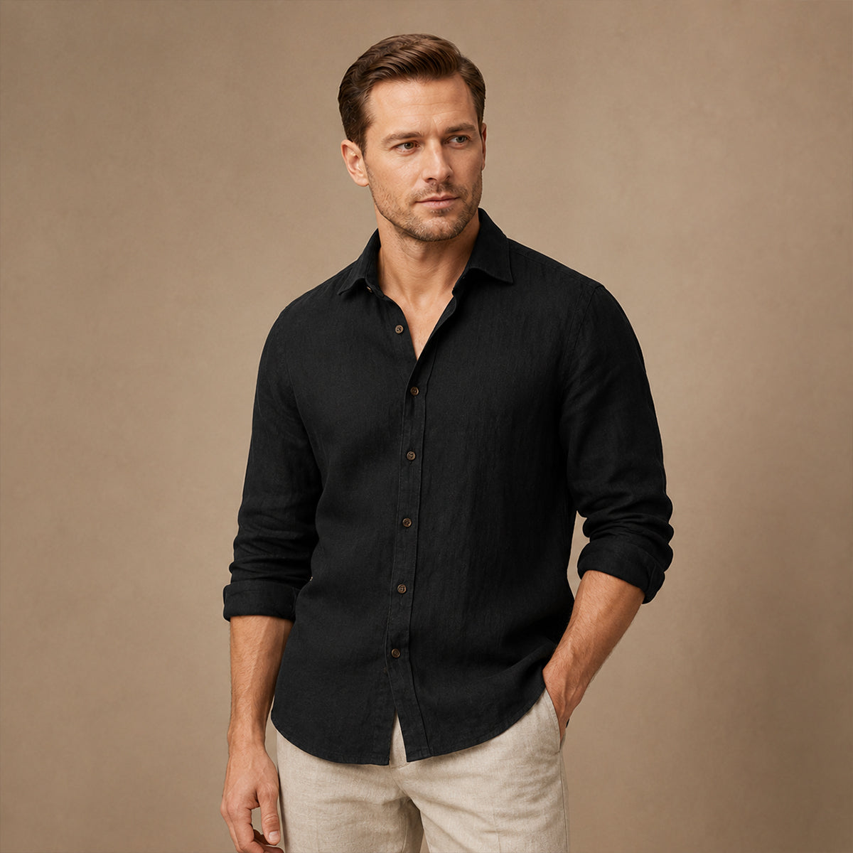 Ashcombe Linen Long Sleeve Shirt