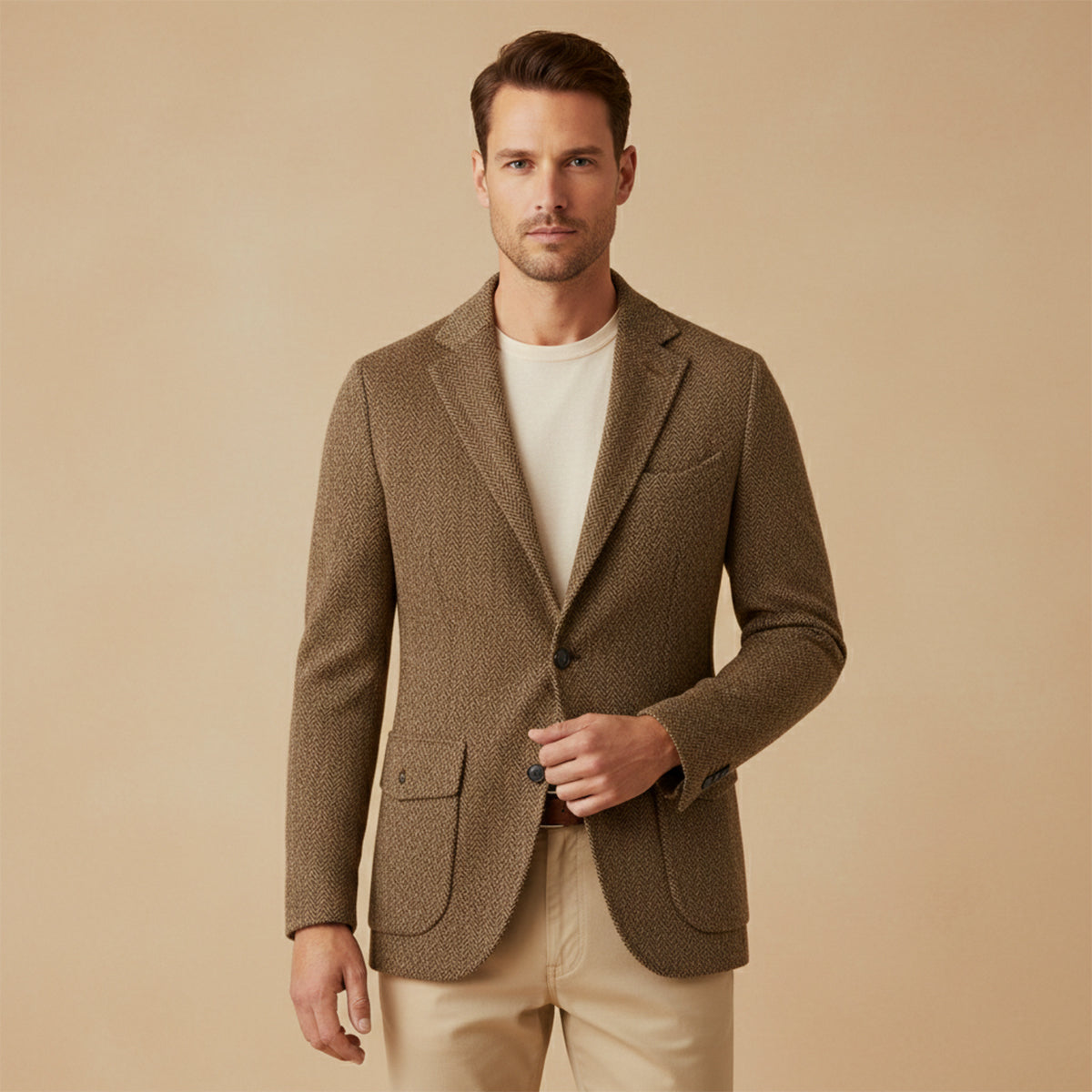 Arden – Tweed-Sakko mit Fischgratmuster