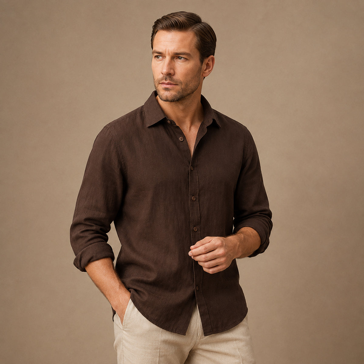 Ashcombe Linen Long Sleeve Shirt
