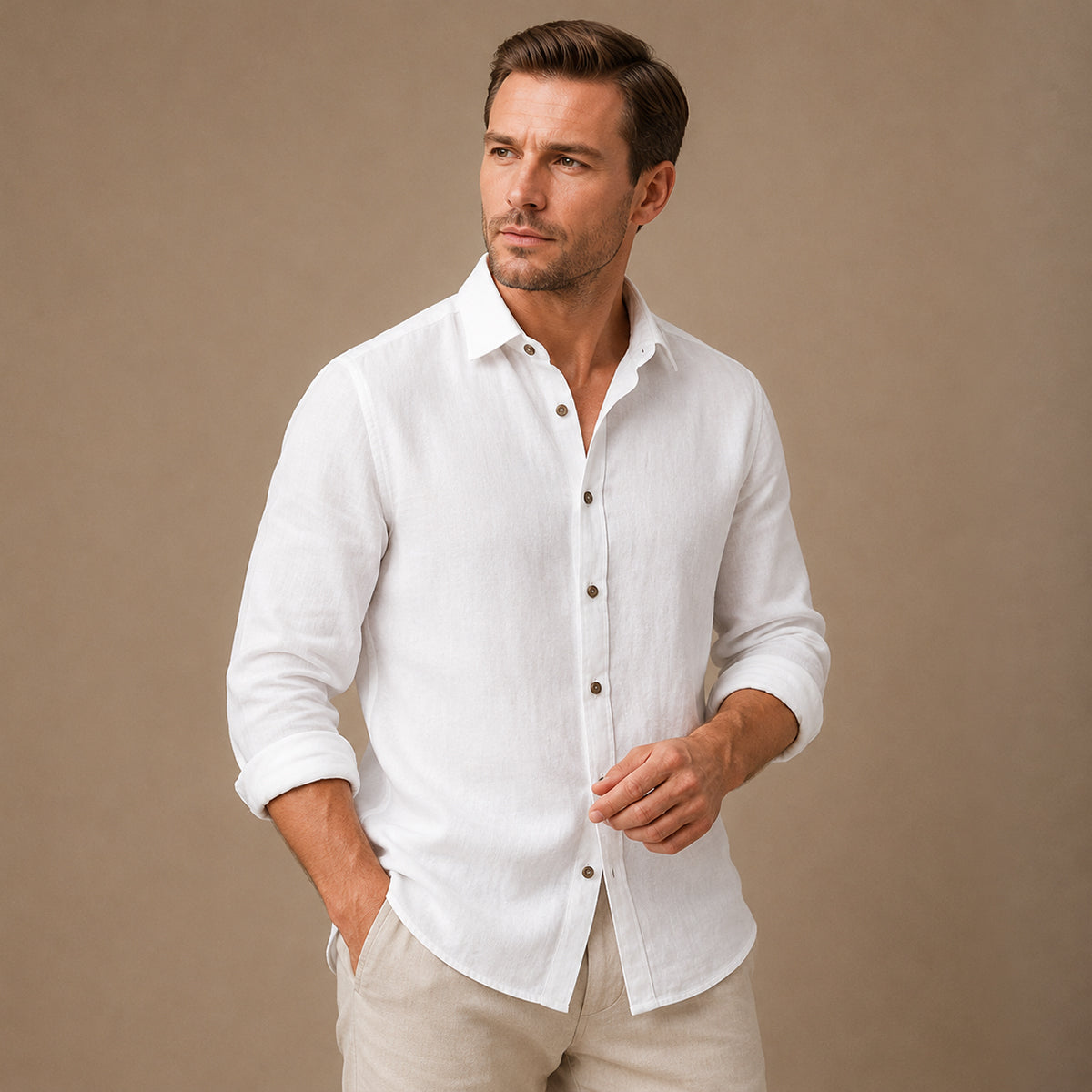 Ashcombe Linen Long Sleeve Shirt