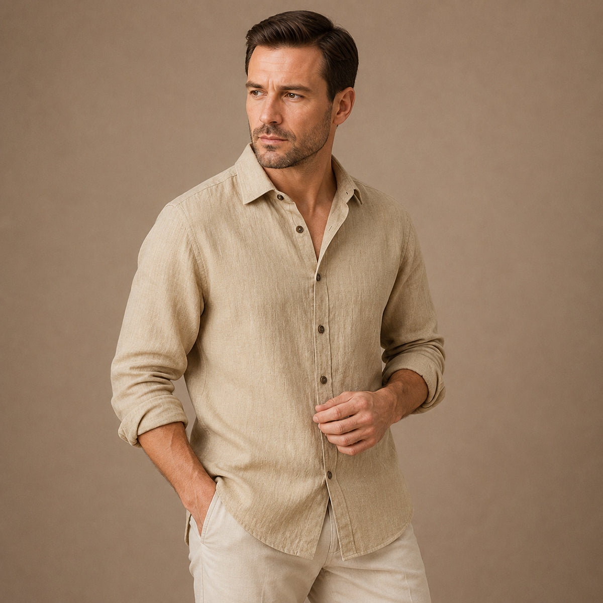 Ashcombe Linen Long Sleeve Shirt