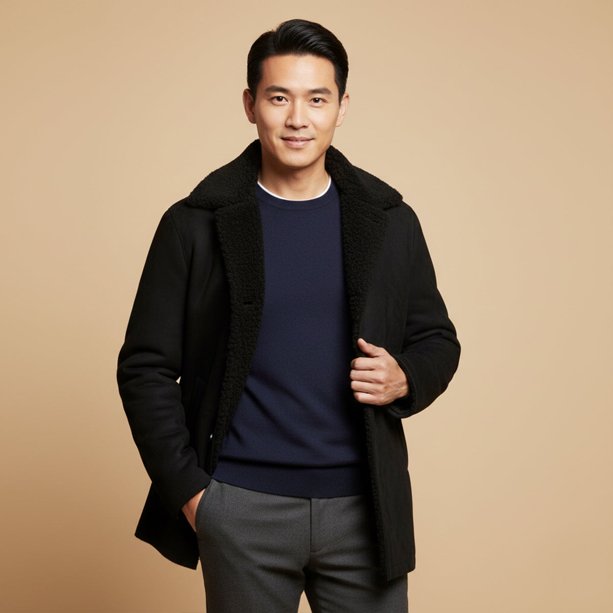 Clifford – Mantel mit Sherpa-Kragen
